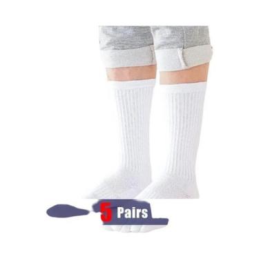 Imagem de Meias De Compressão Masculinas De 5 Dedos, Longas, Grossas, Absorvente