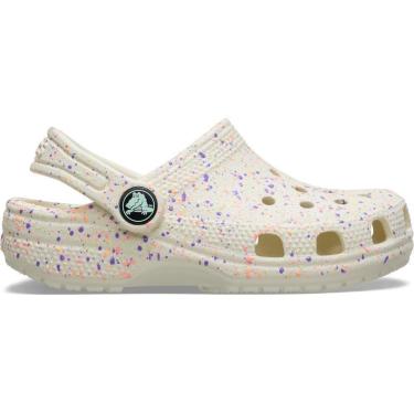 Imagem de Sandália Crocs Classic Glow Paint Splatter Clog K Summit White/Multi-Unissex