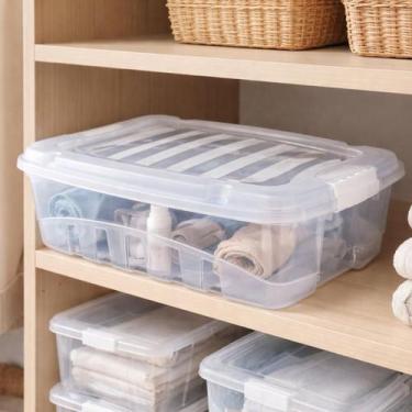 Imagem de Caixa Organizadora Multiuso Tampa Trava 8,5 L Transparente Container G