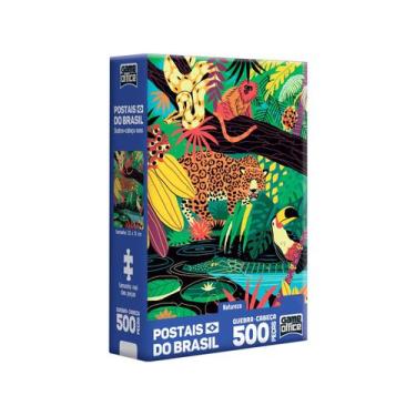 Imagem de Postais do Brasil Natureza Quebra Cabeça 500 peças nano - Toyster