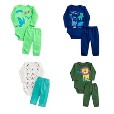 Imagem de Conjunto Bebê Menino 8 Peças Inverno Algodão Modelo 1510 - Duda Lele, 