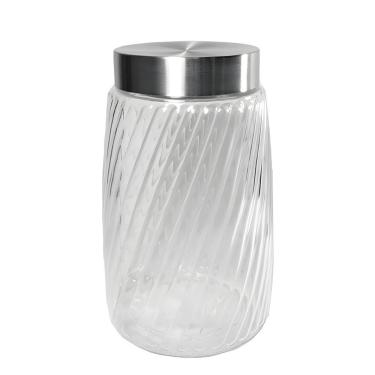 Imagem de Pote Hermético Rosca 1500ML para Armazenar Alimentos Secos em Vidro com Tampa de Vedaçã...
