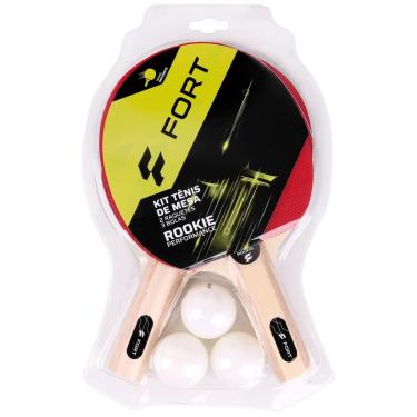 Imagem de Kit Tênis de Mesa Rookie 2 Raquetes 3 Bolas Fort-Unissex