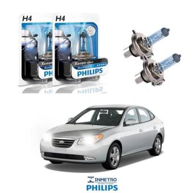 Imagem de Lâmpadas Farol Hyundai Elantra Philips H4 BlueVision