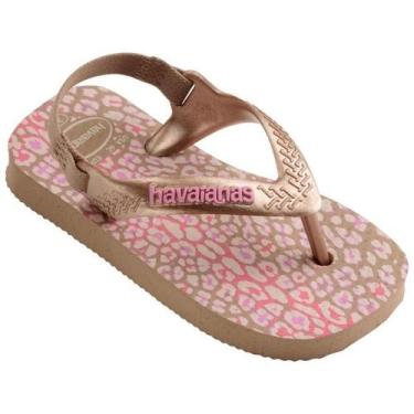 Imagem de Chinelo Havaianas Baby Mini Me Animals, Dourado, 20