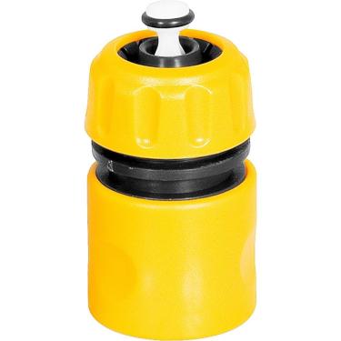 Imagem de Engate Rápido para Mangueira de Jardim 1-2 com Bloqueador de Fluxo Plástico Abs Amarelo Vonder