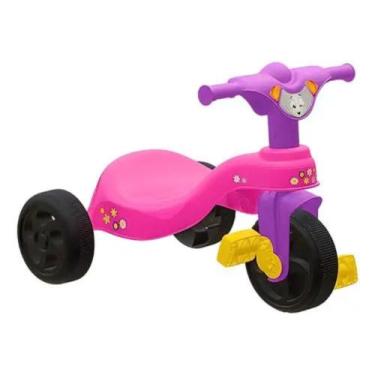 Imagem de Triciclo Rosa Infantil Com Pedal Motoquinha Pais e Filhos - Pais & Fil