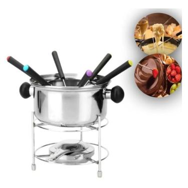 Imagem de Kit Aparelho Fondue 10 Peças Jantar Romântico Inverno Doce Salgado Pan