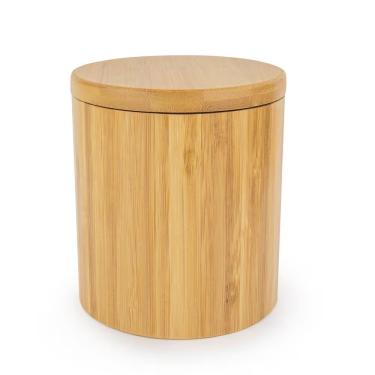 Imagem de Saleiro Porta Condimentos de Bambu Tampa Magnética Antibacteriano para Cozinha Amadeirado Euro Home