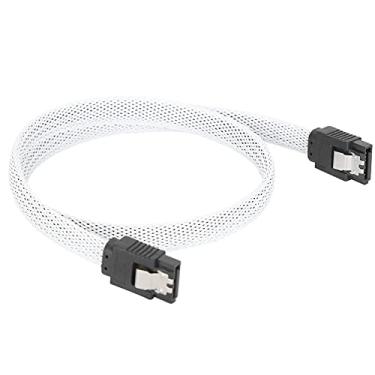 Imagem de Cabo Sata, 8 núcleos 7P Rapid Speed ​​6Gbps 50cm / 19,7in SSD Cabo de dados direto para SATA 3.0 para disco rígido SATA(Branco (reto))
