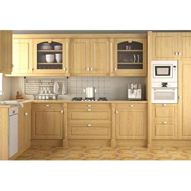 Imagem de Yeele Cenário de fotografia de 1,5 x 2,4 m decoração de casa cozinha de madeira fundo cenário interior para fotografia crianças adulto mulher foto cabine atirar vinil estúdio adereços