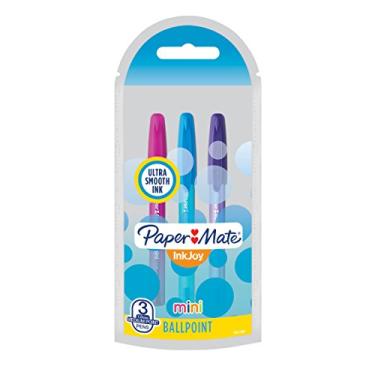 Imagem de Paper Mate Mini caneta esferográfica InkJoy, ponta média, sortida, pacote com 3 (1951380)
