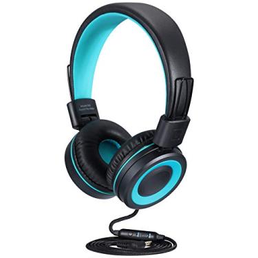 Imagem de Fones de ouvido Powmee M3 intra-auriculares com microfone leve dobrável ajustável com cabo de 1,3 m sem emaranhado para smartphones, tablets, MP3/4 com dispositivo de conector de 3,5 mm