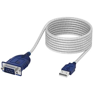 Imagem de SABRENT Cabo conversor USB 2.0 para serial (9 pinos) DB 9 RS 232, chipset prolífico, hexnuts, [Windows 10/8.1/8/7/VISTA/XP, Mac OS X 10.6 e acima] 3 metros (CB-9PTF)