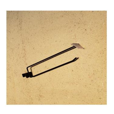 Imagem de Gancheira Simples Amapa Com Porta Etiqueta 30 Preto Kit 10