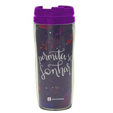 Imagem de Copo Viagem Permita-Se 350ml Tampa Lilás American Shop 10214