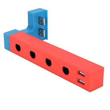 Imagem de Adaptador de controlador Gamecube para Switch/para/PC com 4 portas, adaptador de controle com fio com 2 portas USB para ligar e usar, sem necessidade de drivers