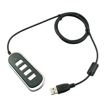 Imagem de Adaptador RJ9 Fone de ouvido de mesa para telefone conectado ao coputer PC, laptop, Mac, tablet, janela, Soffones, dispositivos compatíveis com Plantronic Jabra Sennheiser Fone de ouvido DECT sem fio
