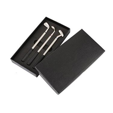 Imagem de Conjunto de presente de golfe Seadriam, conjunto de caneta dourada para mesa incluindo verde, 3 canetas e bolas de golfe, Golf pen set#1