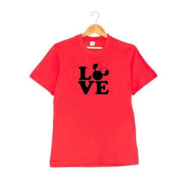 Imagem de Camisa Camisa Da Minnie Love Em Algodão Adulto Unisex Tsm Camiseta