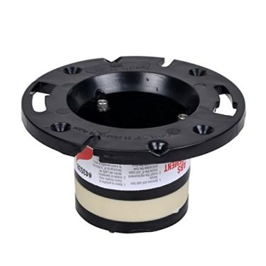 Imagem de Oatey 43538 Flange de armário de substituição de ferro fundido ABS preto de 10 cm