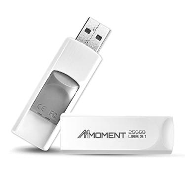 Imagem de MMOMENT MU39 Unidade flash USB 3.1 Gen1 de 256 GB, velocidade de leitura de até 100 MB/s, pen drive retrátil