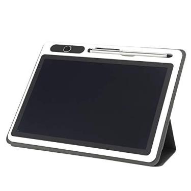 Imagem de plplaaoo Bloco de notas eletrônico,tablet de escrita lcd,bloco de desenho de escrita eletrônica com caneta,ferramenta de pintura manual de tablet de desenho lcd de 9''(black (with leather case))