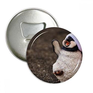 Imagem de Boné de Natal do pinguim da Antártida com ímã de geladeira, emblema multifuncional