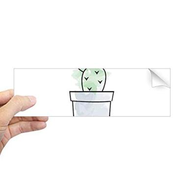 Imagem de DIYthinker Suculentas de cacto, vaso de aquarela, planta, retangular, para-choque, adesivo, notebook, janela