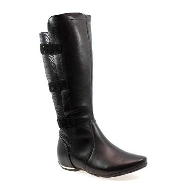 Imagem de Bota Feminina Cano Longo Preta Comfortflex 35