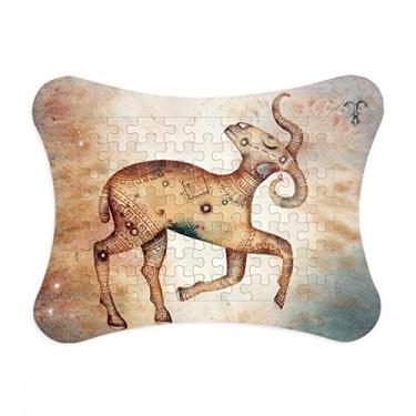 Imagem de Março, abril, Constelação de Áries Zodíaco, moldura de quebra-cabeça, decoração de quadros, ornamento de jogo