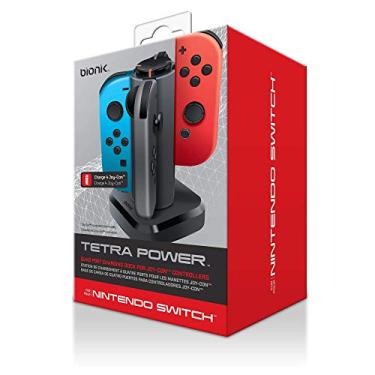 Imagem de Bionik Tetra Power - Nintendo Switch Joy Con Charging Dock (4 Controllers) with Built-In Cable Adjustment System and LED Charge Status Indicators