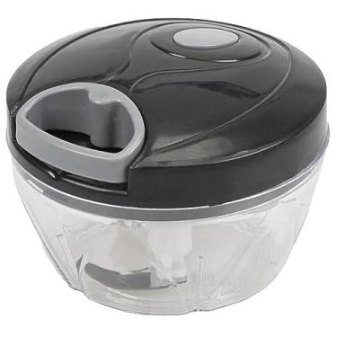 Imagem de Mini Processador Triturador Manual de Legumes e Verduras 3 lâminas 500ml - Orenna (Preto)