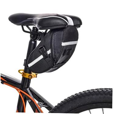 Imagem de BRIGHTFUFU Bolsa De Armazenamento De Bicicleta 13017 Bolsa traseira com almofada para assento de bicicleta alforge o alforje Veículos rodoviários saco de cauda Fita reflectiva Bicicletário