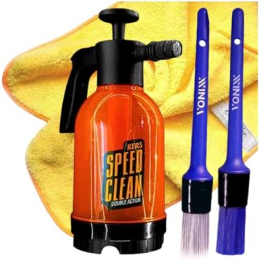 Imagem de Kit pincel vonixx interno externo nº 16 Pulverizador Kers toalha microfibra 40x40 Cadillac