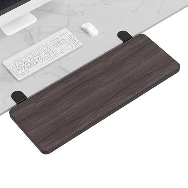 Imagem de OUGIC Bandeja de extensão ergonômica de mesa, 64 x 24 cm, braçadeira sem perfuração, bandeja de gaveta de teclado, suporte de mesa de apoio de braço para computador