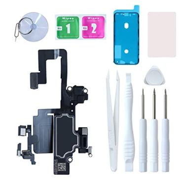 Imagem de LOZOP Para iPhone 12 Mini fone de ouvido substituição e fone de ouvido fone de ouvido fone de ouvido sensor de luz de proximidade cabo flexível com ferramentas de reparo compatível com iPhone 12 Mini 5,4 polegadas