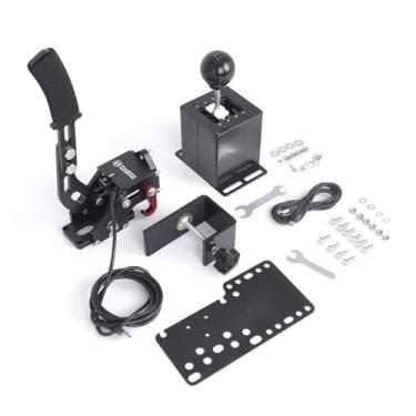 Imagem de ZHSYMX PC Racing Game USB Handbrake and Racing Simulator Shifter with Thrustmaster T300RS/GT 7+R For Logitech G29 G27 G25 G920 USB Handbrake PC