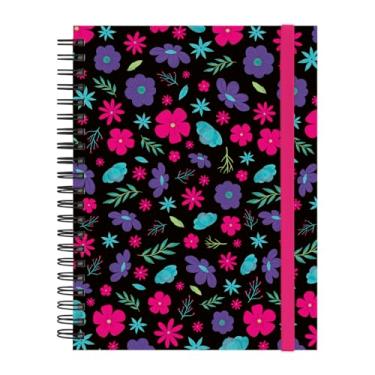 Imagem de Caderno Universitário Plus Florescer Preto 12 Matérias