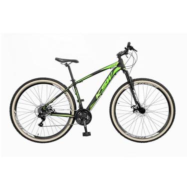 Imagem de Bicicleta Aro 29 KSW XLT Em Aluminio 27v Freio Hidraulico Garfo de Suspensão com Trava no Guidão/Remota,15,Preto Verde Verde Claro