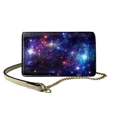 Imagem de GOSTONG You Are My Sunshine Bolsa feminina com estampa de girassol, bolsa mensageiro transversal para viagens e compras, Estampa galáxia, One Size