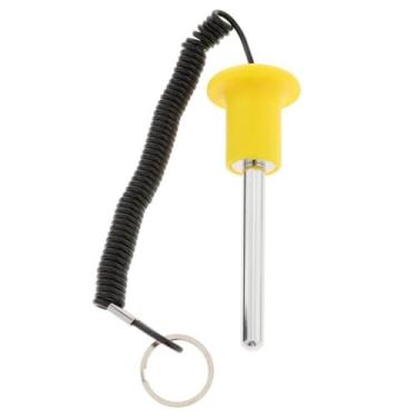 Imagem de Dynwave Pino de pilha de peso, acessórios de substituição, equipamento de exercício, pino seletor de aço inoxidável portátil, Amarelo 10x60mm