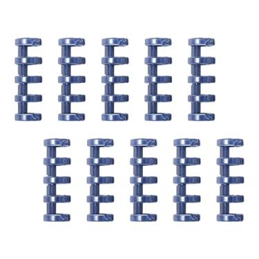 Imagem de Almencla Anel fichário de folhas soltas, clipes de argola para folhas soltas, para cartão de estudo, caderno, álbum de fotos, scrapbook, folheto de folhas, Azul