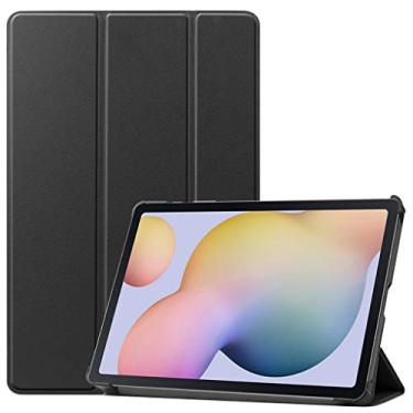 Imagem de Kepuch Couro-PU Capas Bolsas Estojos para Samsung Galaxy Tab S7 T870 T875 - Preto