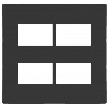 Imagem de Placa Para 4 Modulos Separados Com Suporte 4X4 Brs12458-3Gf. - Blux Re