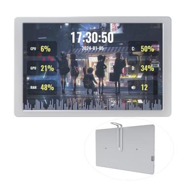 Imagem de waveshare Monitor USB de 20.3 cm, resolução de 1280 x 800, capa de PC para tela secundária/tela ambiente RGB de mesa, painel IPS, com função de análise de espectro musical, interface tipo C, caixa de