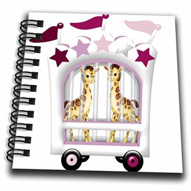 Imagem de 3dRose Mini bloco de notas com ilustração de girafas do zoológico, 10 x 10 cm