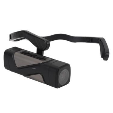 Imagem de Câmera de Vídeo Montada na Cabeça 4K 60fps Com Estabilização 2.0, Grande Angular de 130 °, Ponto de Acesso WiFi Integrado, Filmadora Vlog Vestível Anti-vibração Com Opções de