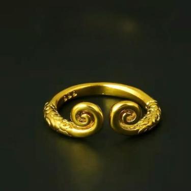 Imagem de Anéis ajustáveis de abertura Monkey King Bar Golden Hoop Ring Cosplay Joias vintage