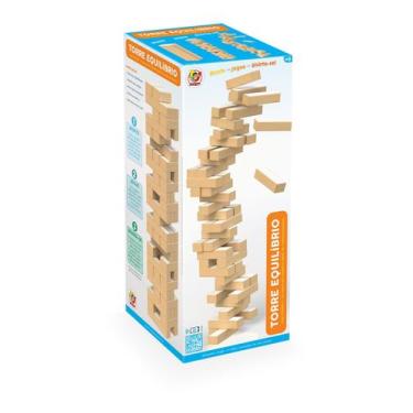Imagem de Jogo Torre Equilíbrio Em Madeira Mdf Estilo Jenga - junges
